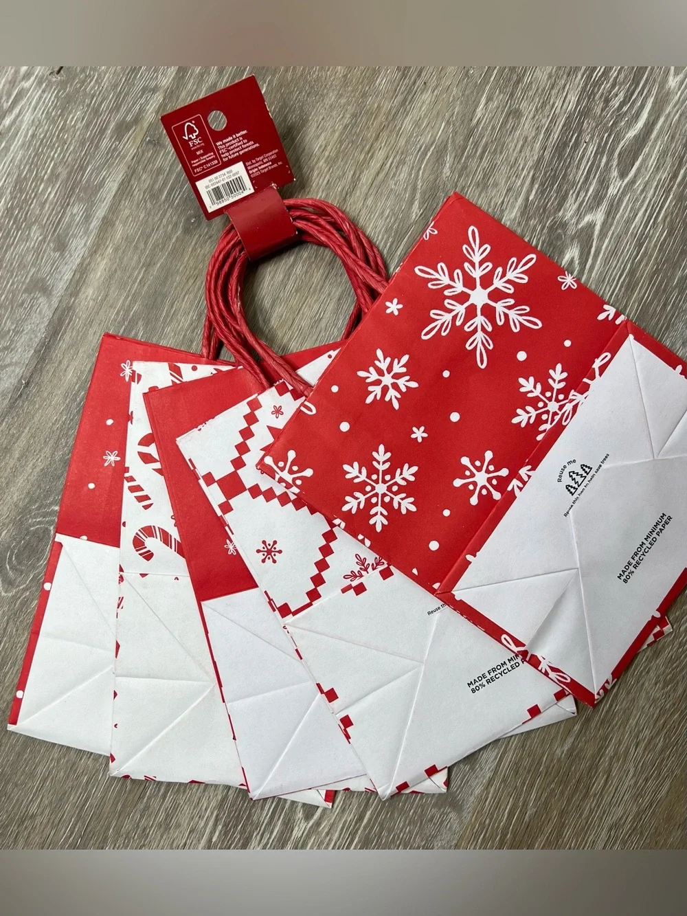 Brand New-Wondershop Gift Bags - Set of 5